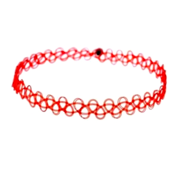 Red Choker Necklace ❤️ - Picture 3 of 8